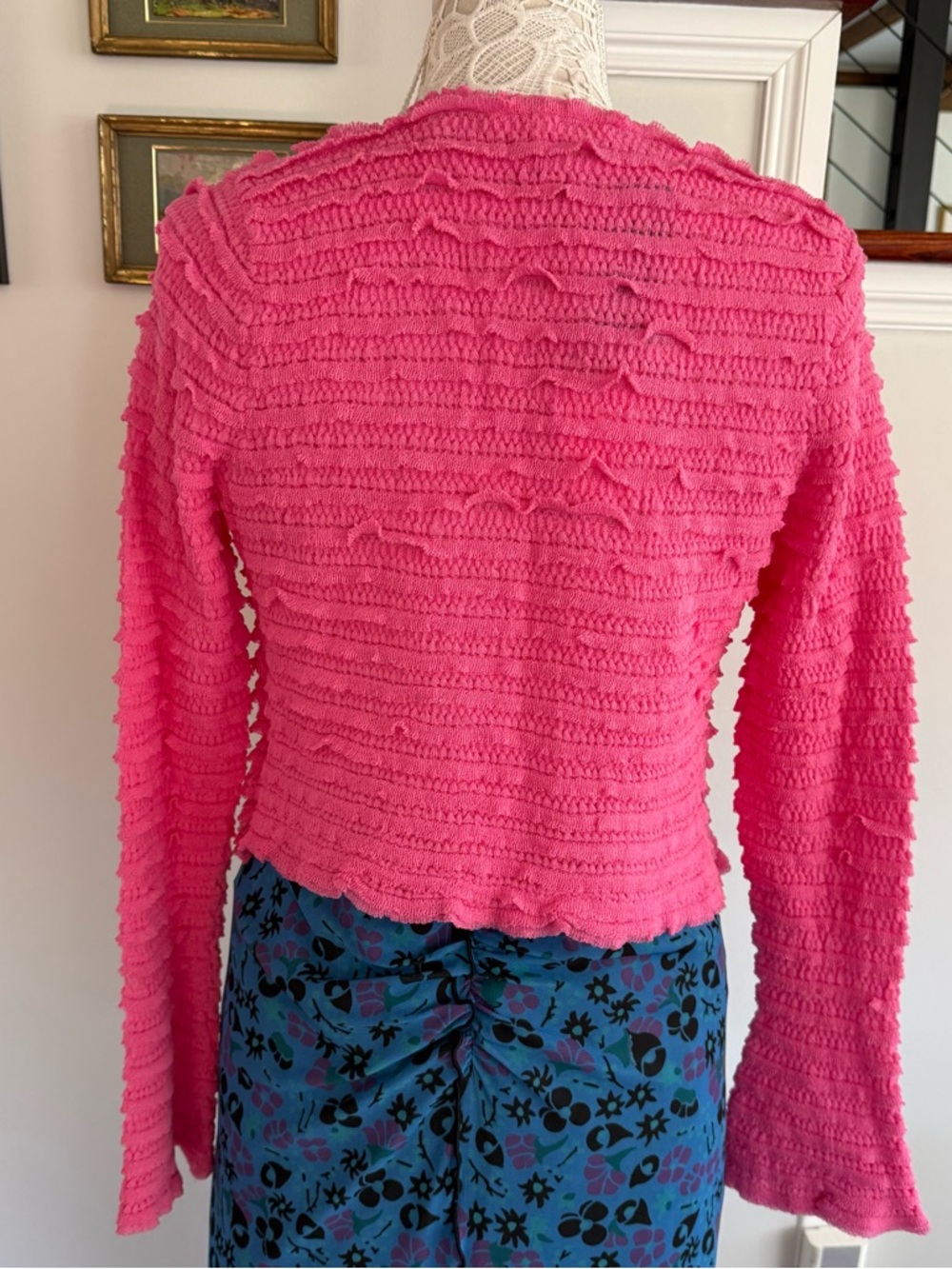 LOVESHACKFANCY Celosia Cardigan NWT Large $265 - Picture 4 of 5